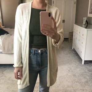 H&M cream cardigan sweater